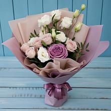 Букет цветов из:  Розы и Лизиантусы в Пригорске