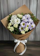 Букет цветов из:  Хризантемы и Розы #REPLACE_PRED# Пригорске