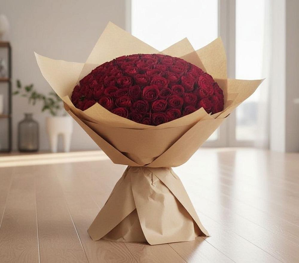 Букет 101 Красная роза в Пригорске