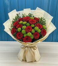 Букет цветов из:  Розы и Хризантемы #REPLACE_PRED# Пригорске