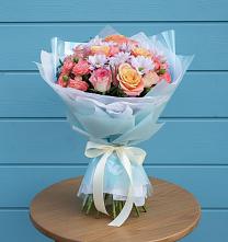 Букет цветов из:  Хризантемы и Розы в Пригорске