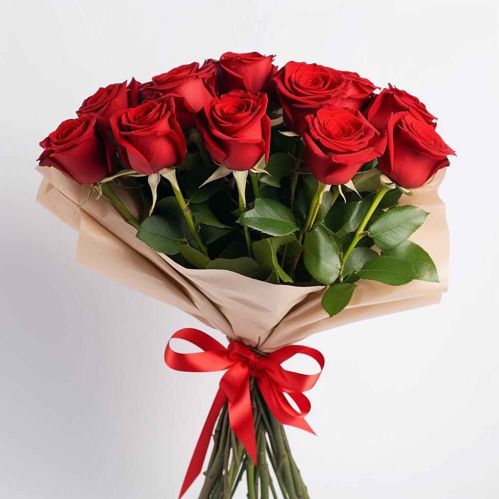 Букет 11 Красных роз Эдлесс Лав в Пригорске